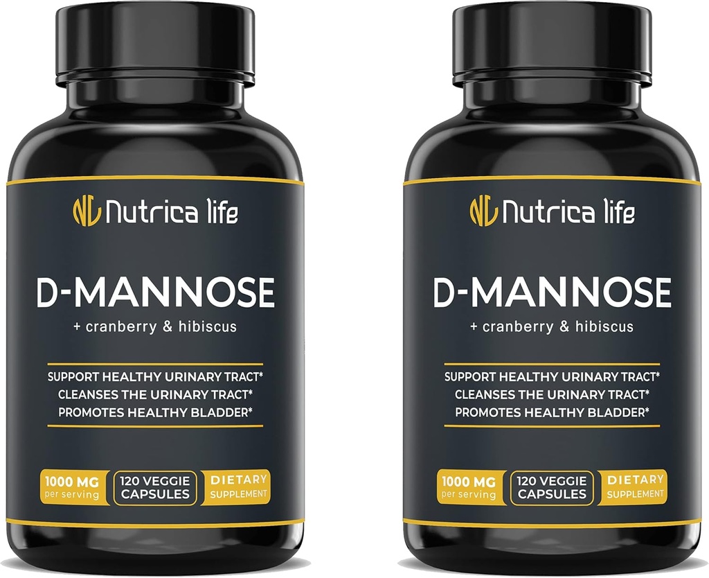 Layanan Infeksi Tract Urinary D Mannose 1000mg Capsules - D- Mannose & Cranberry Pil dengan Ekstraksi Hibiscus - Kesehatan Trakta Uriner