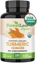 Suplemen Suplemen Turmeric Ekstra 2265mg - Turmeric Curcumin Suplement w / BioPerine Black Pepper - Tumeric dan Ginger Suplemen, 95% Curcuminoid, Menyediakan Immune & Joint Health, 120 Caps