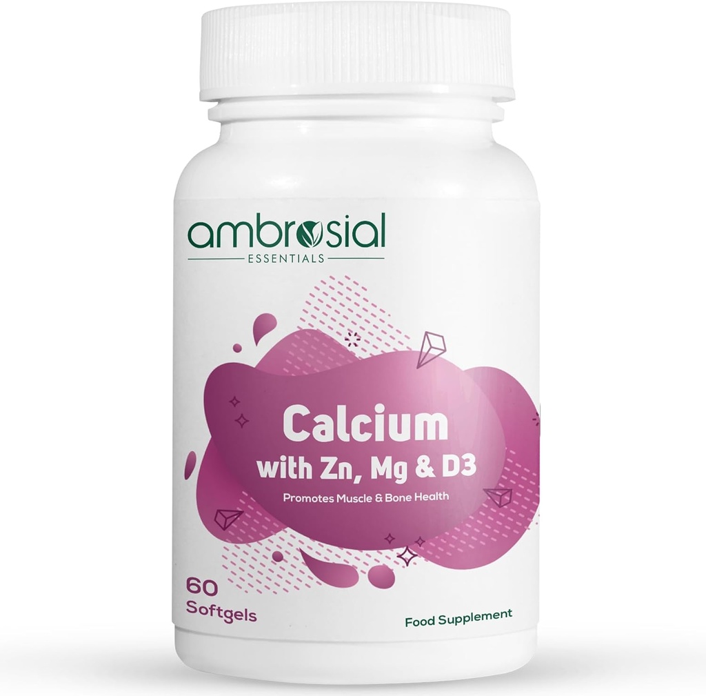 AMBROSIAL Calcium Magnesium Zinc dengan Vitamin D3 Pack 1-60 Capsules