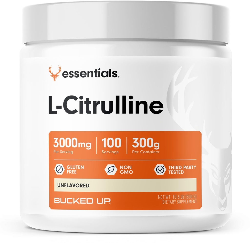 Bucked Up L-Citrulline 3000mg Powder, Esensial (100 Pelayan)