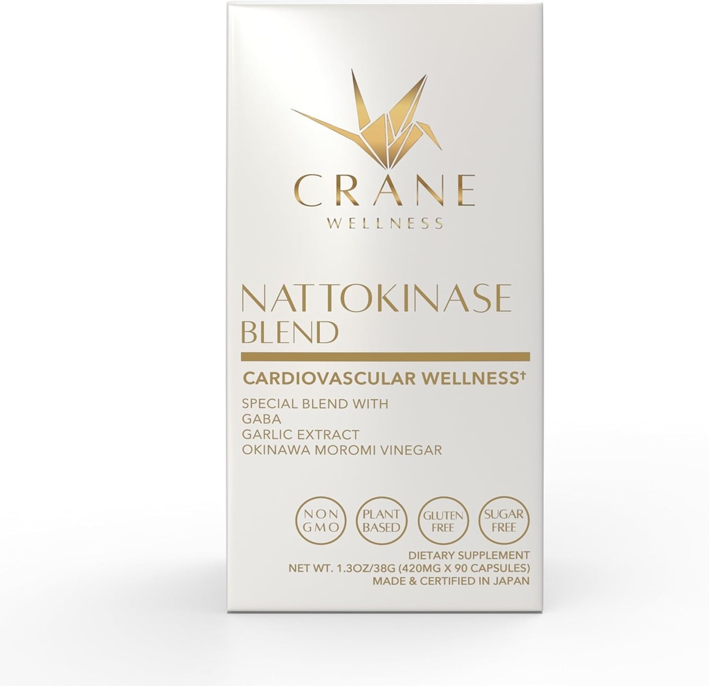 NATTOKINASE Blend 6.000 FU 124; Non-GMO, Vegan, Gluten Free Dalley 124; Made in Japan, Family Owned Over 50 Years 124; Tradisional Japan Enzyme