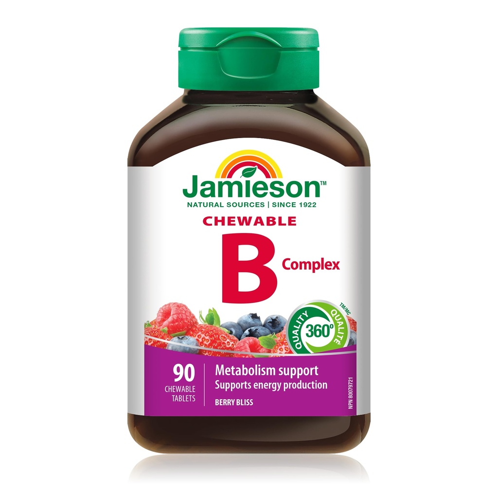 Jamieson Delicious Chewable Formula B Kompleks Berry Bliss 90 tablet