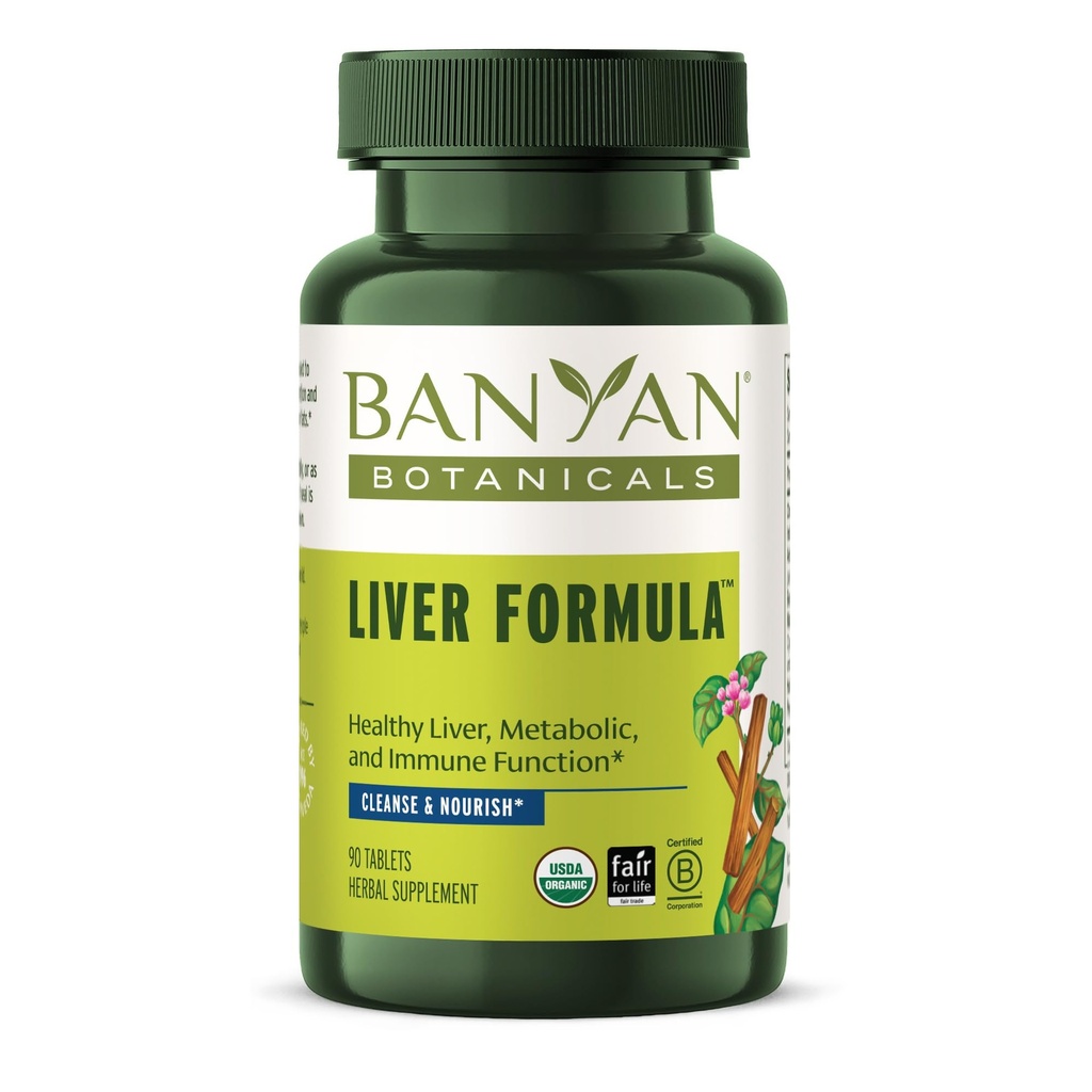 Banyan Botanicals Liver Formula - USDA Organik, 90 Tablet - Membersihkan Bitter Herbs untuk Detoksifikasi The Liver & Galley *