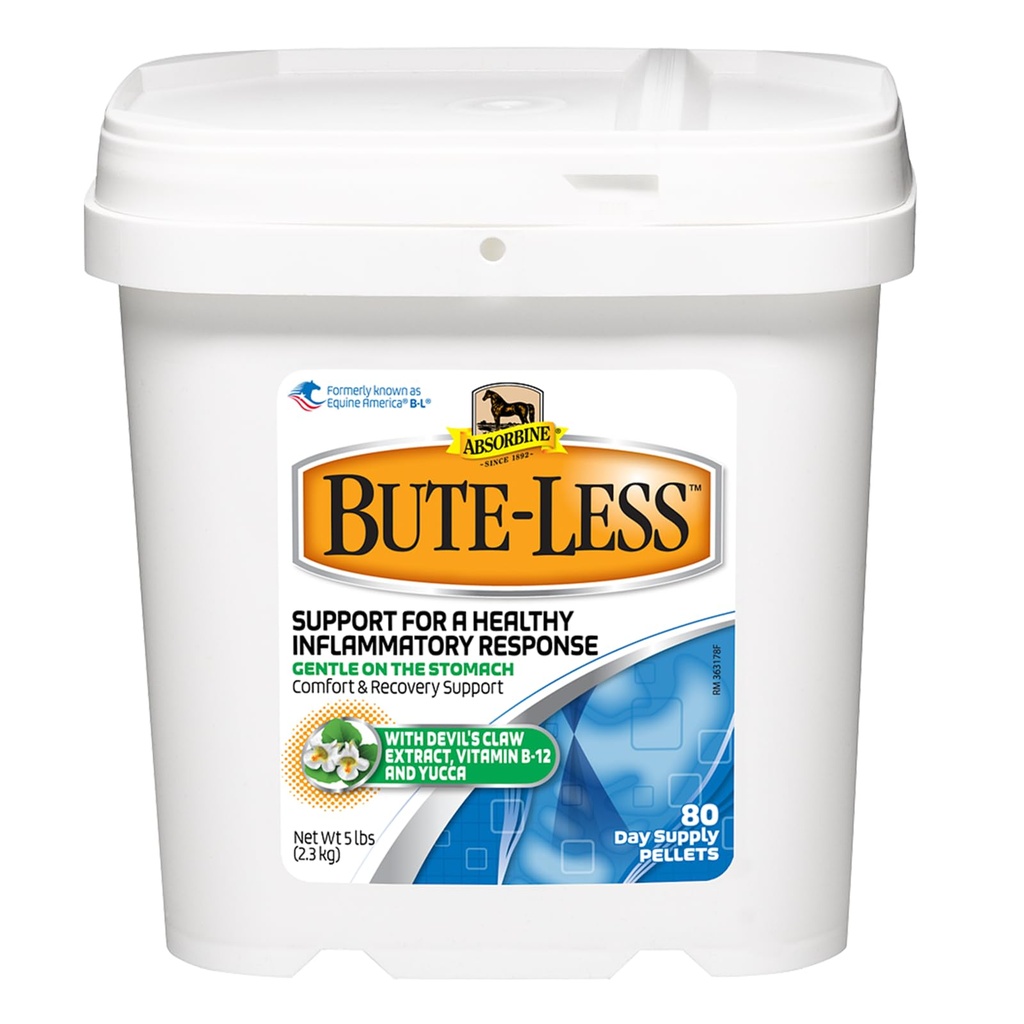Bute- Kurang Comfort & Recovery Pelle Tambahan, Respon Inflamatory Sehat, Supply 5 lb / 80 Hari