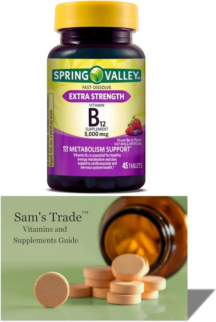 Spring Valley B12 B12; Dissolve Tablets Fast Dietary Supplement;