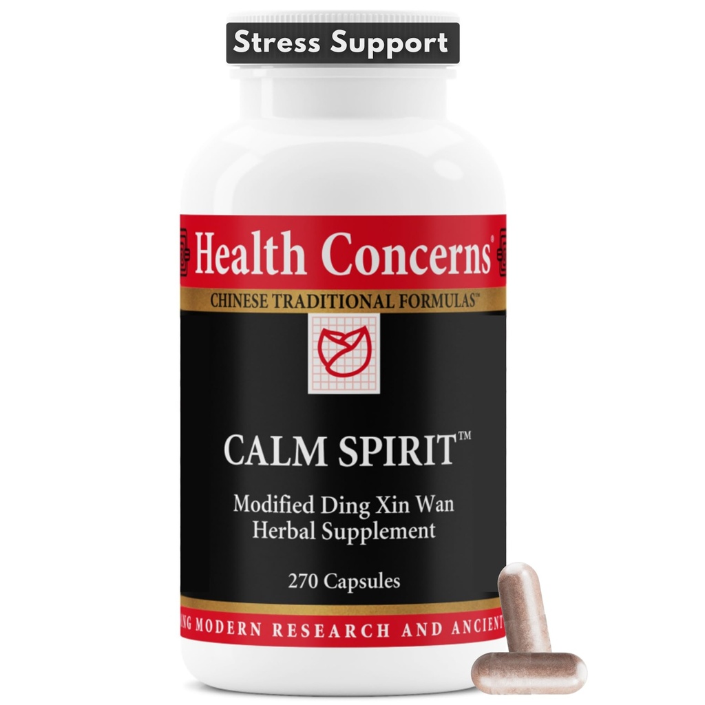 Kesehatan menyangkut Roh Tenang - Tambahan Stress Relief dengan Cina Herbal Blend - Mendukung Ctle Mood, & Emotional Wellness - Magnesium Glycinate & Hawthorn Extract - 270 Capsules