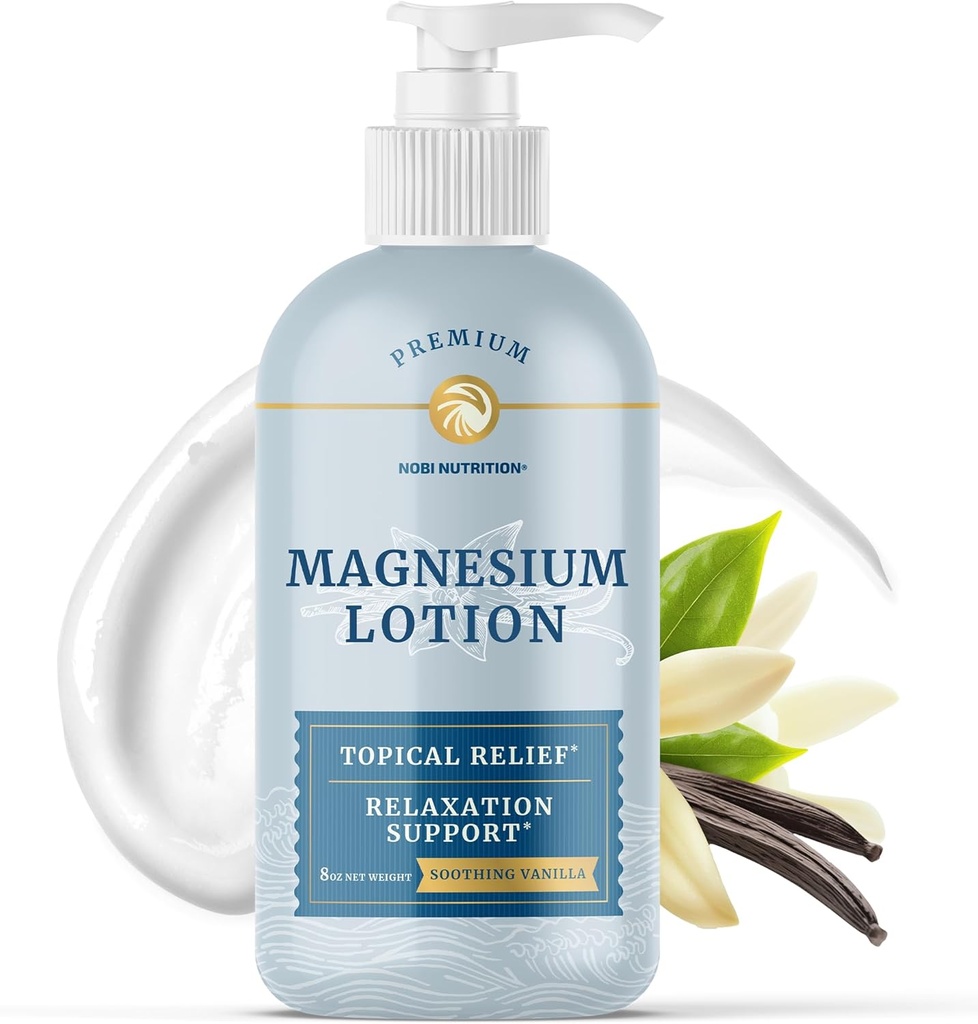 Lotion Magnesium to Relieve Muscle Cramps & Soreness & Soreness 124; Calming & Recovery Dukungan, Muscle Relaxation 124; Topical Magnesium Cream for Leg Champs