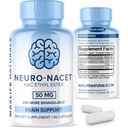 MaxLife Nacet Neuro Nacet NAcetyl L- Cysteine - 60 Kapsul - 20x Lebih Bioavailable Glycine NAC Tambahan N- Acetyl Cysteine Ethyl Ester dengan Selenium, 10x Glutathione Boost untuk Dukungan Otak & Lung