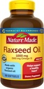 Minyak Flaxseed 1000 mg Softgels, 180 Count for Heart Health