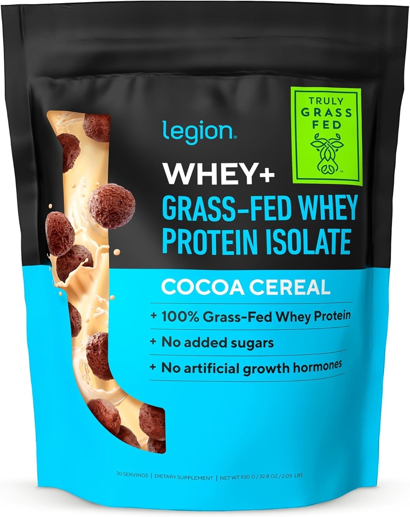 LEGION Whiy + Protein Whey Isolate dari Grass Fed Cows - Whiy Protein Isolate Powder Low Calorie, Non-GMO, Sugar Free, Laktosa dan Gluten Free, All Natural Protein Powder for Men & Women & Women 30 Servings