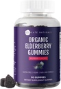 Kate Elderberry Gummies dengan Vitamin C dan Zinc untuk Orang dewasa & Anak-anak. Tasty Sambucus Elderberry Gummies for Immune Support (90 Gummies, 45 Day Suppply, Organik)