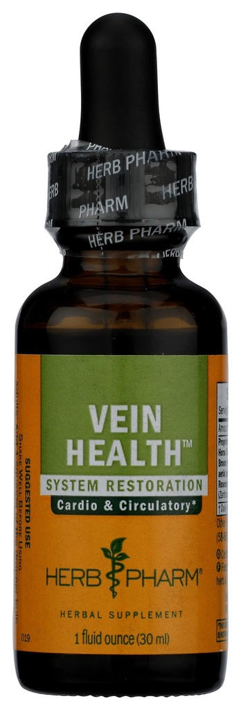 Herb Pharm Vein Health Cair Herbal Formula untuk Cardiovaskular dan Sistem Sirkulasi Dukungan, 1 Fl Oz
