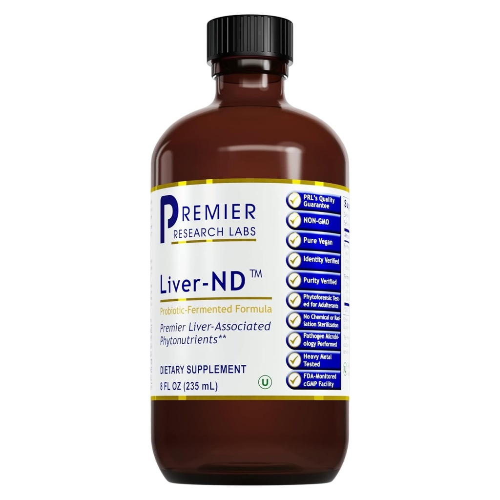 Premier Research Labs -ND - Liver Cleanse, Milk Thistle Extract, Milk Thistle Liquid Drops, Suplemen Tincture Difermentasi dengan Progories, Antioksidants, Turmeric, 8 Fl Oz Bottle