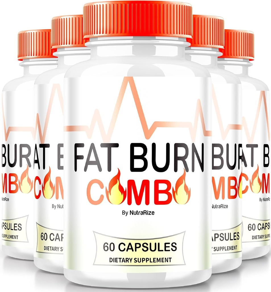 (5 Paket) Fat Burn Combo Capsules, FatBurn Combo Formula Formula, All Natural Weight Loss Suplement to Achieve Healthough-Mencari Tubuh, Pil Keto Fitness, Review Resmi (300 Capsules)