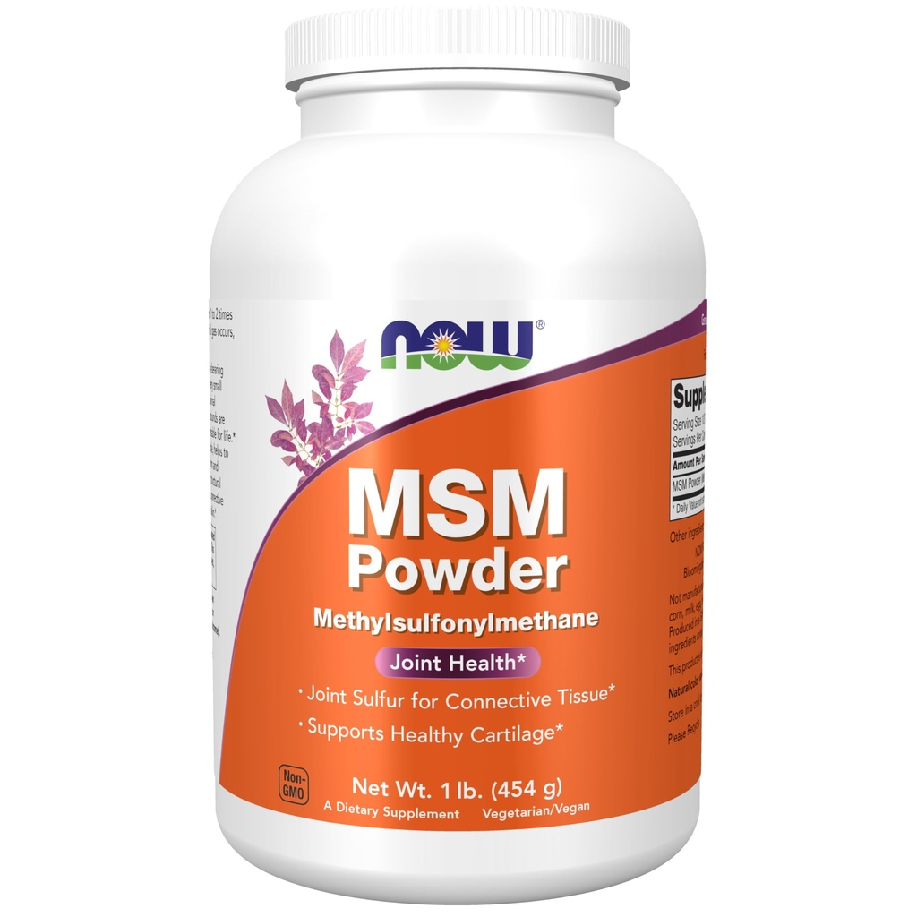 Sekarang Makanan Suplemen, MSM (Methylsulfonymetana) Powder, Supports Healthy Cartilage *, Gabungan Health *, 1- Pound