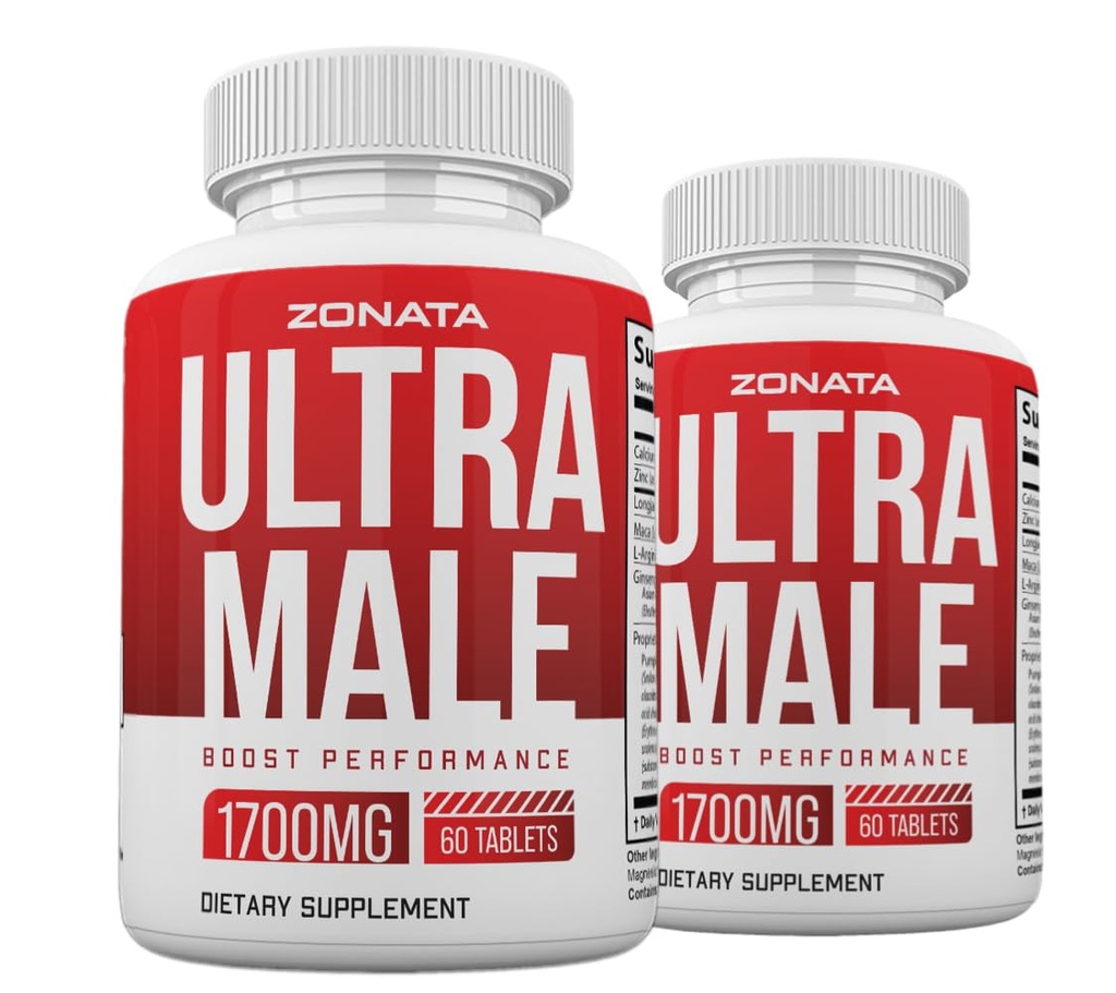 (2 Paket) Ultra Pill Pria, Power Ultra Male Suplemen Lanjutan Formula, 120 Cacah