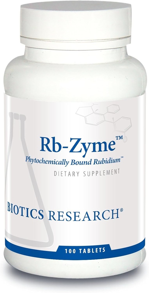 Riset Biotika Rb Zyme Whole Food Rubidium Source, Ultra Trace Mineral, Kesehatan Glandular. 100 tablet