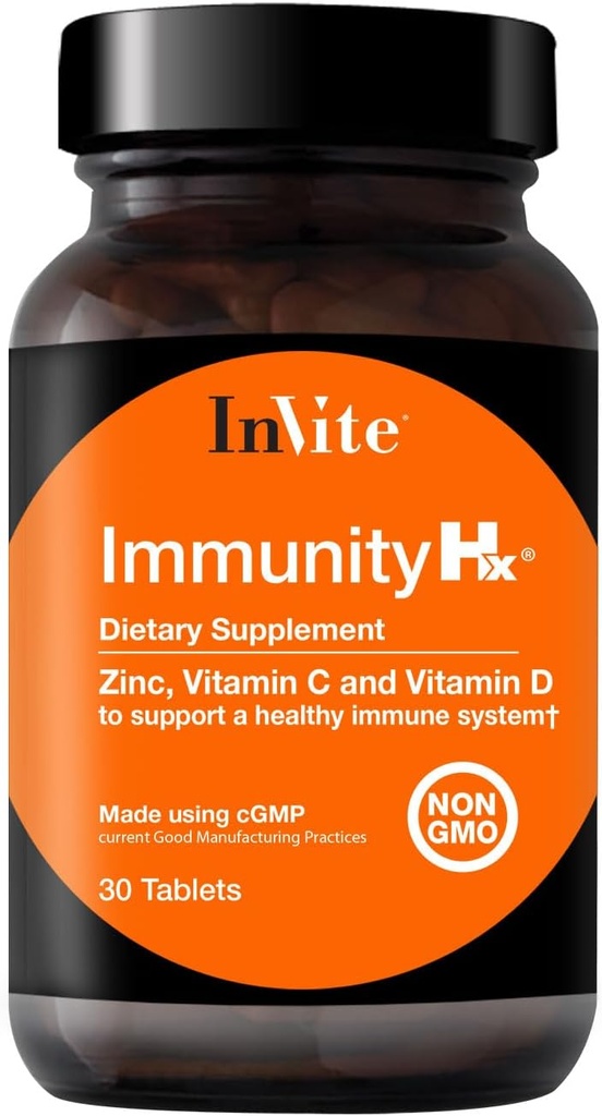 Undang Health Imunity Hx ™ - Mendukung Sistem Imune Sehat - 500 mg Vitamin C, 50 mcg (2000 IU) dari Vitamin D3 dan 30 mg Zinc - 30 Tablet (2- Pack)