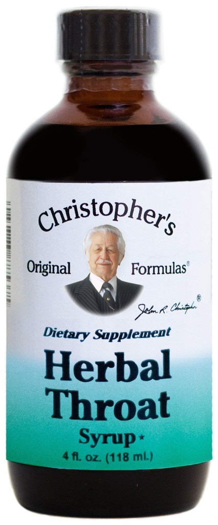 Christopher 's Original Formulas Herbal Throat Syrup - 4 oz 124; Lembut, Herbal Dukungan untuk Seasonal Wellness