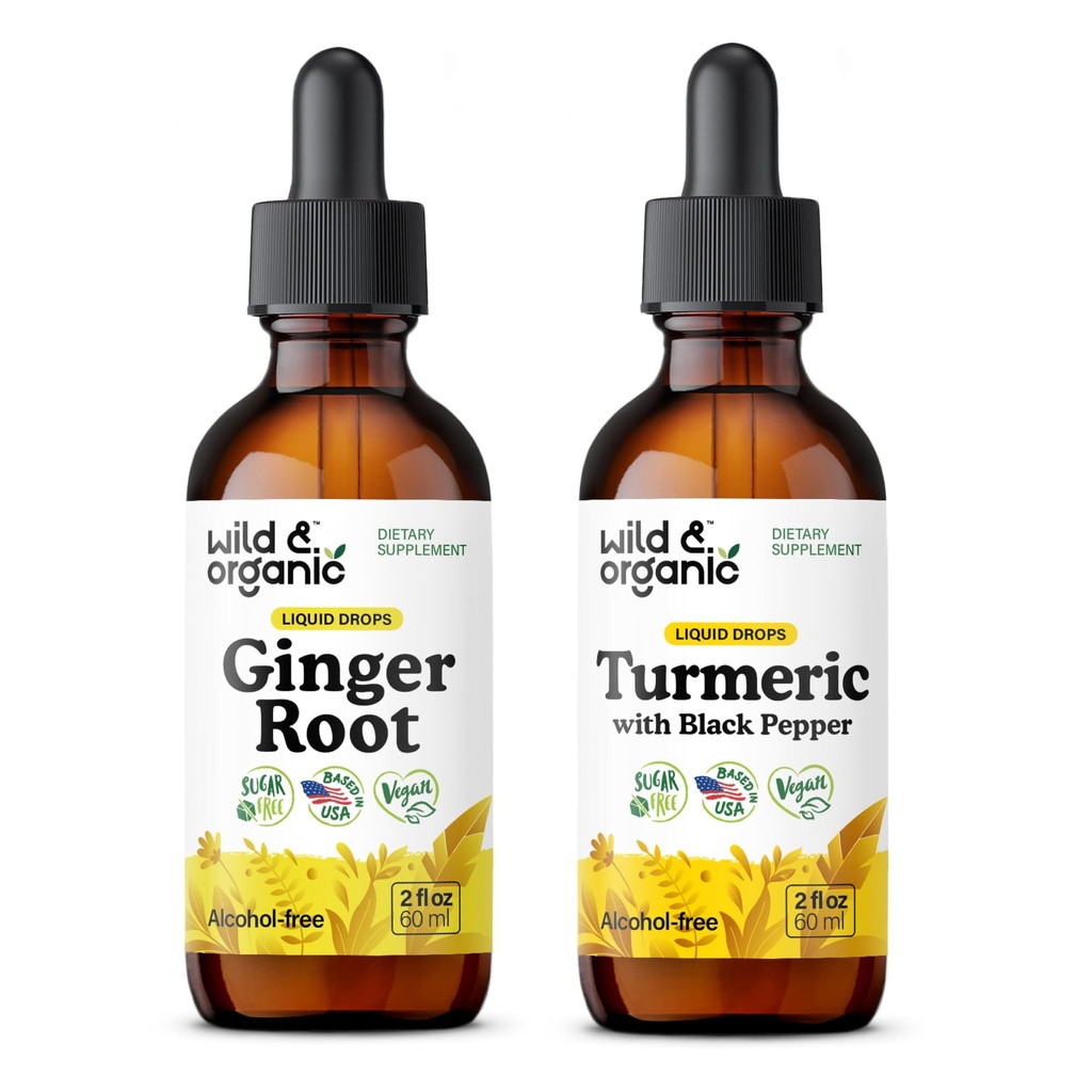 Ginger Root Ticture 2 fl oz & Turmeric Tincture 2 fl oz