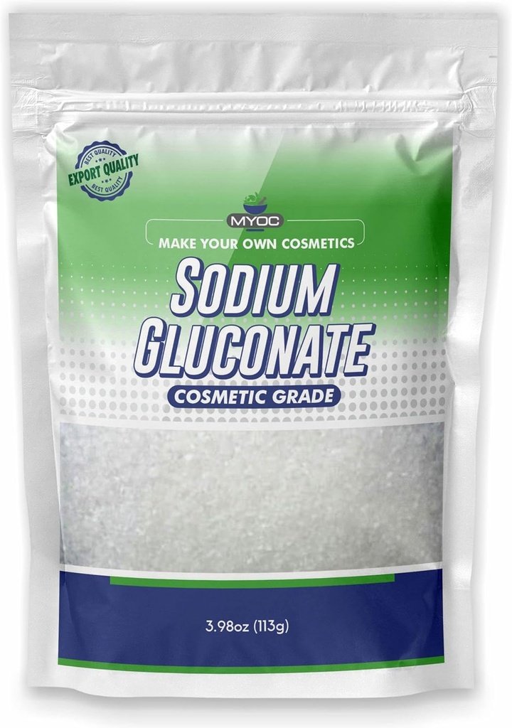 Sodium Gluconate Popper - 113 Gm (3.98 Oz), Pure Sodium Gluconate untuk Skin, Sodium Gluconate Kosmetik Grade, Soap Membuat, Sodium Gluconate for Cosmetic, Sodium Gluconate Bulk