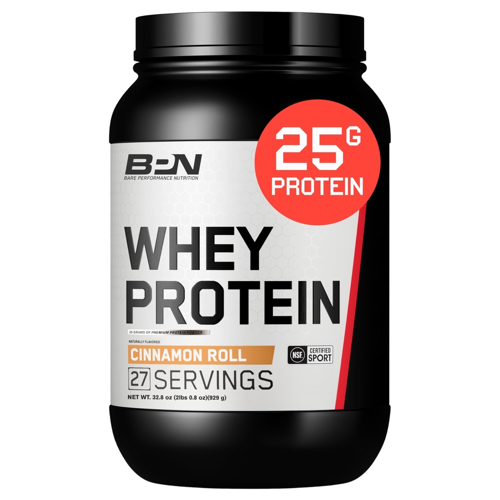 BAE PERFORMUCE NUTRITISI, BPN Whey Protein + Casein Powder Blend, Cinnamon Roll 25g Protein per Serving Supports Lean Muscle Recovery, 27 Servings, Third Party Tested