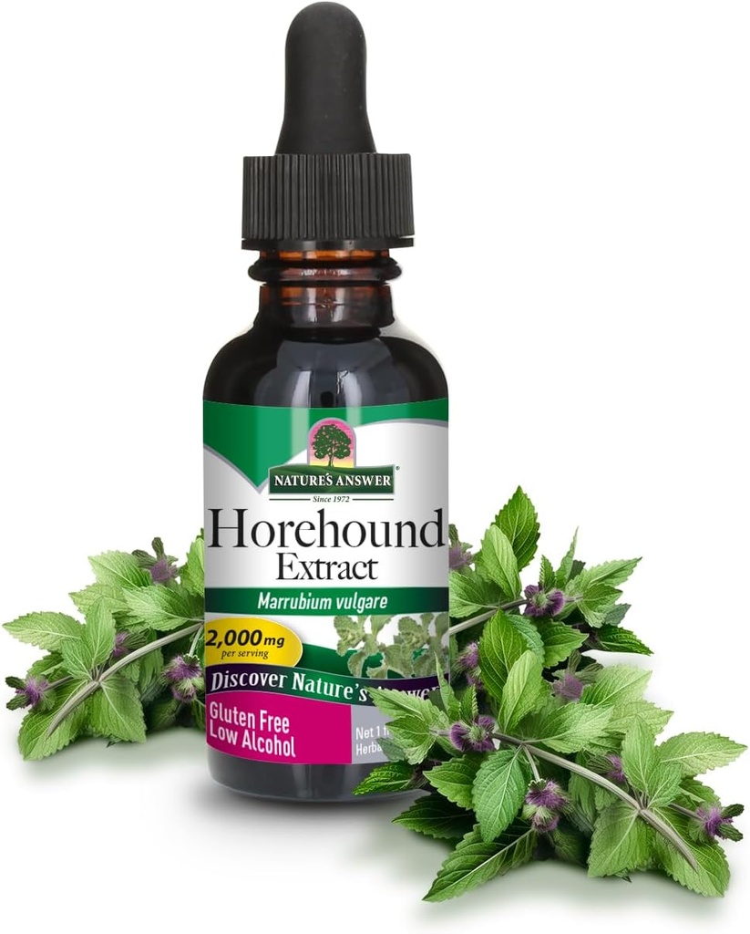 Alam Jawaban Horehound dengan Alkohol Organik, 1 - Fluid Ounce