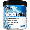 Evlution EVL BCAAs Amino Acids Powder - BCAA Powder Post Recout Drink and Stim Free Pre Workout Energy - 5g Branched Chain Amino Accids Suplement for Men-Blue Raz