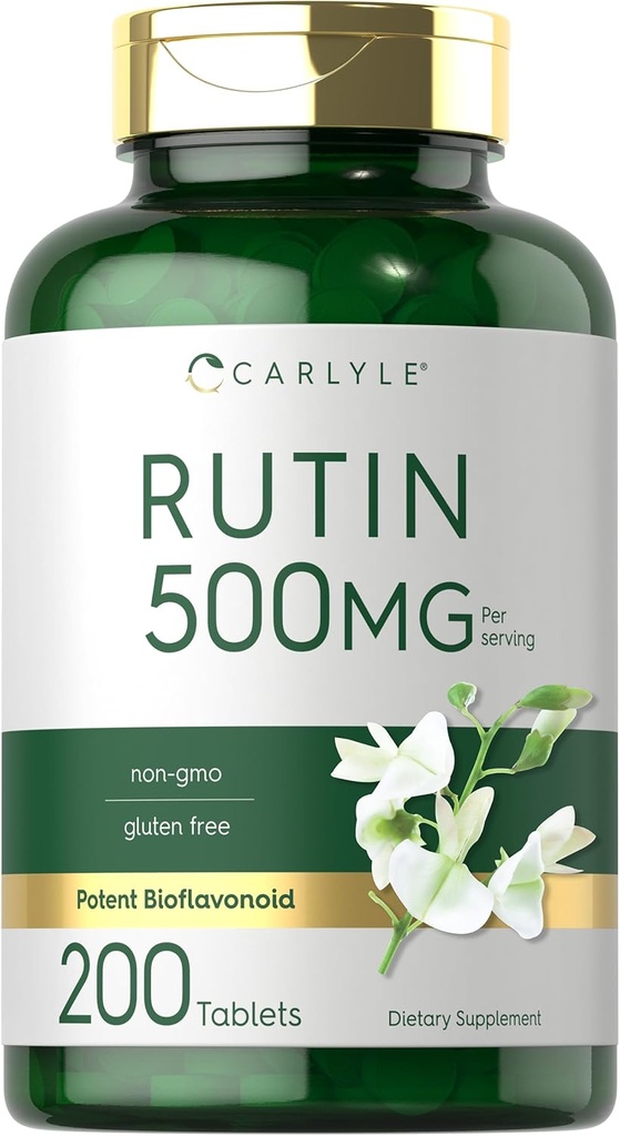 Carlyle Rutin Supplemen 500mg 124; 200 Tablet 12.4; Vegetarian, Non-GMO, Gluten Free