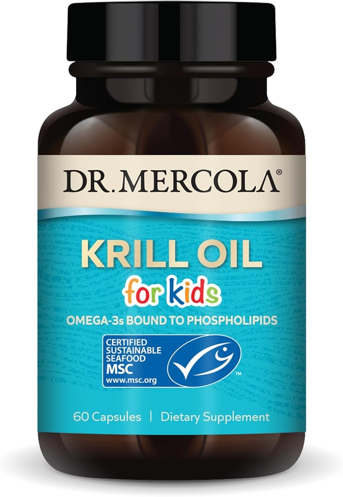 Dr. Mercola Kid Krill Oil Capsules, 60 Count