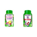 Vitamin PreNatal Gummy Vitamin, Raspberry Lemonade Flavored, Pregnancy Vitamin untuk Perempuan & Ekstra Kekuatan Vitamin B12 Vitamin untuk Energi Metabolisme Dukungan