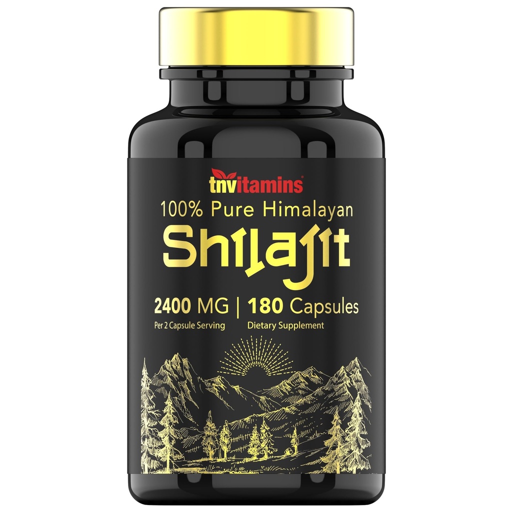 tnvitamin Shilajit Capsules 2400 MG - 180 Capsules 12.4; 100% Himalaya murni Shilajit Capsules untuk Pria & Women & Women 124; Shilajit Resin Suplemen 124; Tiga Pasokan Bulan!