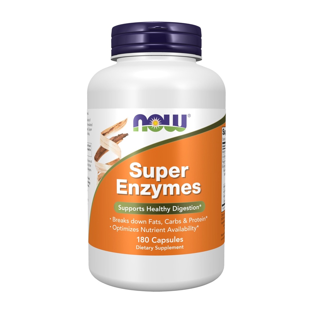 Suplemen Makanan SEKARANG, Super Enzymes, diformulasikan dengan Bromelain, Ox Bile, Pankretin dan Papain, 180 Kapsul