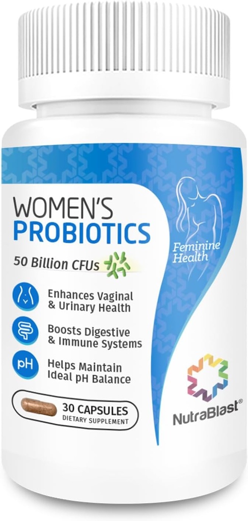 Nutrablast Vaginal Programs for Women Digetical, Intimate Saldo, UT & Vaginal Health - 50 Milyar CFU - 6 Strains, Pregren, Cranberry Extract & D Mannose - Womens Probiotic (30 Count)