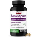 Force Factor Somnapure Drug-Free Sleep Aid for Adults for Occational Sleeplessness with Meltonin & Valerian, Non-Habit-Forming Sleep Pills, Fall Asleep Faster, Wake Up Refreshed, 60 tablet