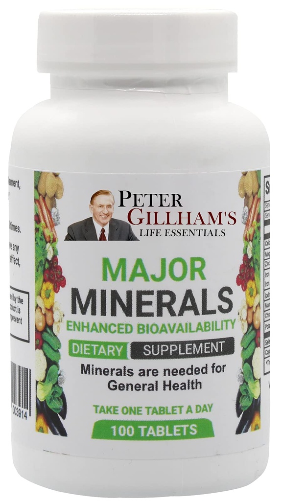 Mayor Minerals 100 tablet, No Oxide! Mudah untuk Digest Multimineral, Balanced for Men & Woman Bone & Immune System Dukungan dengan Iron dan Potasium oleh Kehidupan Peter Gillham