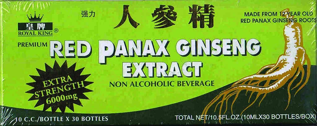 Royal King Red Panax Ginseng Ekstrak 6000mg 10c.c. / bottle X 30 (Paket 4)
