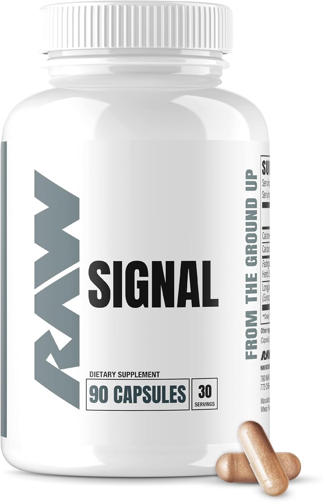Sinyal RAW Fadogia Agrestis & Tongkat Ali Suplemen, 90 Kapsul - Tongkat Ali untuk Pria dengan (Longjack Root Extract) & Fadogia Agrestis - Maksimalkan Performance Pria & Boost