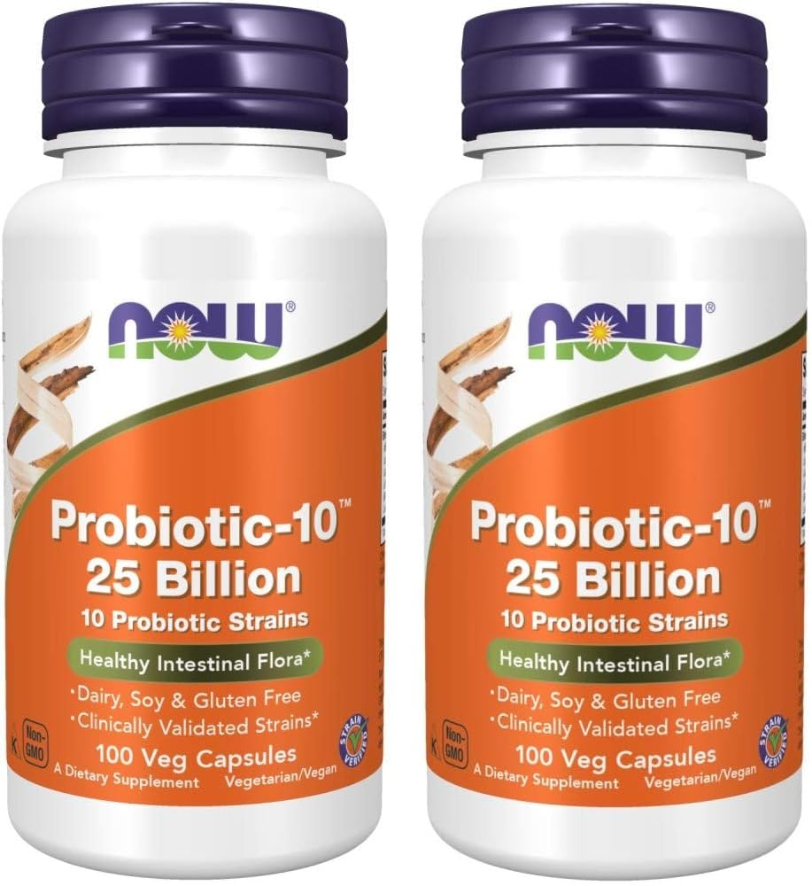 Sekarang makanan Probiotik -10 25 miliar, 100 Cacah (Paket 2)