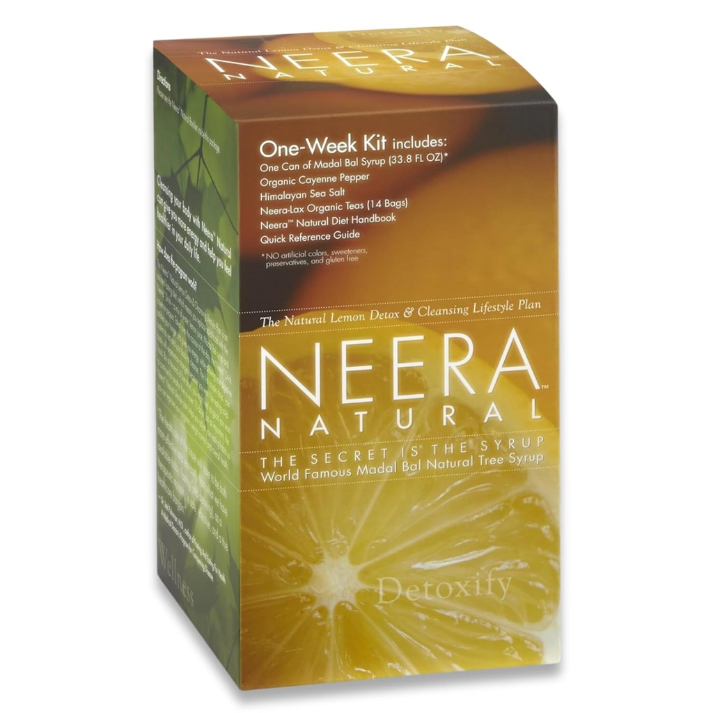 Neera Natural One Week Pack Master Cleanse Diet - Metabolisme Booster Detox Colon Cleanser & Detox Gut Cleanse, Master Cleanse Lemon Cayenne Detox, 7 Hari Cleanse Kit