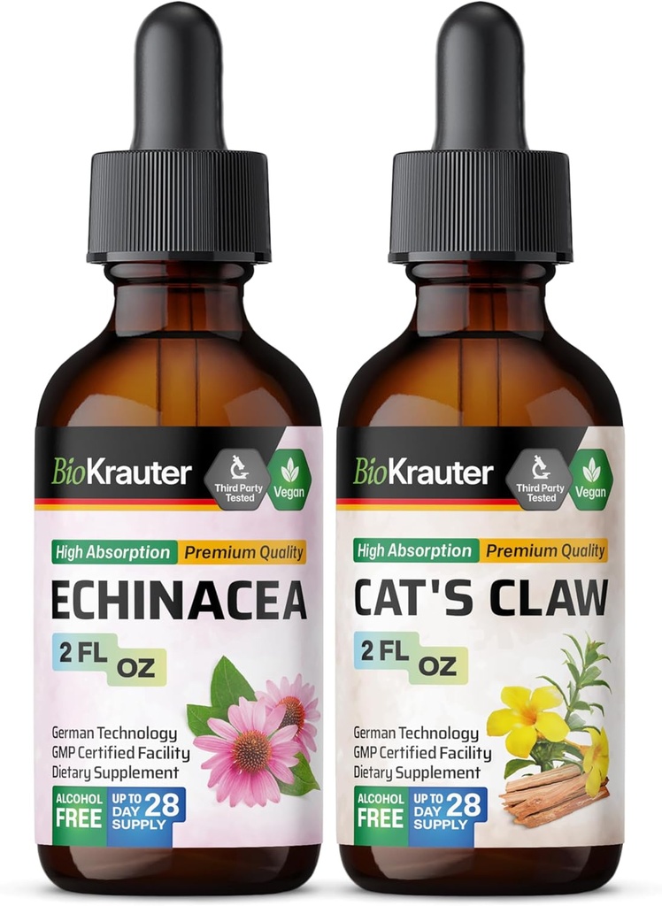 BIO KRAUTER Echinacea Tsuture 2 Fl Oz. & Cat 's Claw 2 Fl.