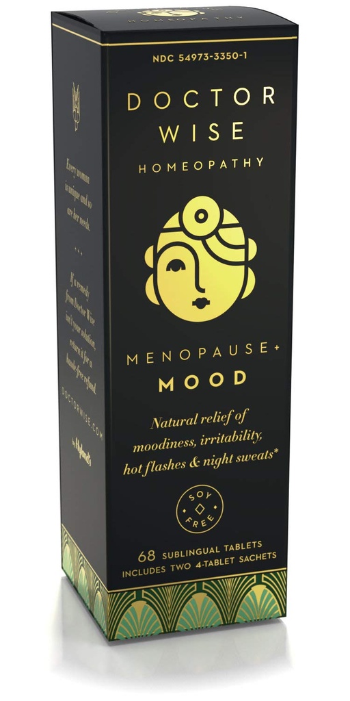 Dokter Hyland Wise Mood Gentle Natural Relief of Moodiness Irritability Hot Flashes and Night Sweats Quick Dissoling Tablet, 68 Count