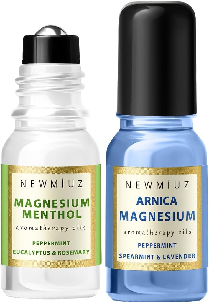 Magnesium Cooling Roll On Pack of 2 - Perfect Selfcare Gift for Birthday Christmas or Stocking Stuffers