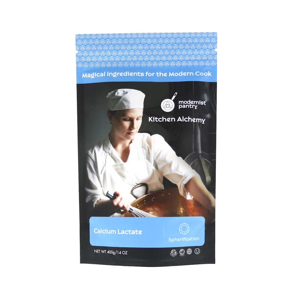 Calcium Lactate Non- GMO Vegan OU Kosher Bersertifikat - 400g / 14oz