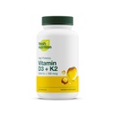 Segar Nutrition Vegan Vitamin D3 + K2 Capsules - 5000 IU D3 + 100mcg K2 sebagai MK-7 untuk Optimal Absorpsi - Imune Kesehatan, Kesehatan Tulang, Mood - Non GMO - 90 Capsules, 3 Bulan Supply