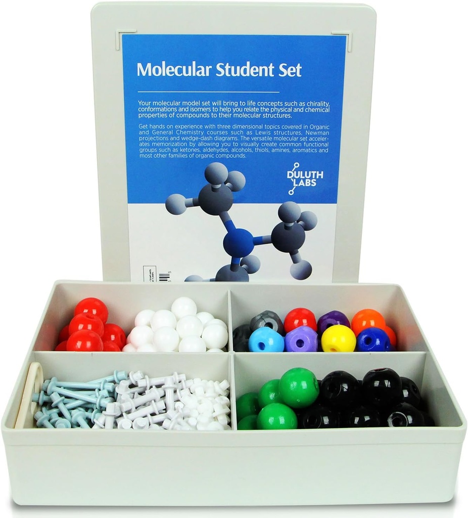 Molekuler Kimia Organik Model Kit (88 Atom dan 140 Bagian Bond)