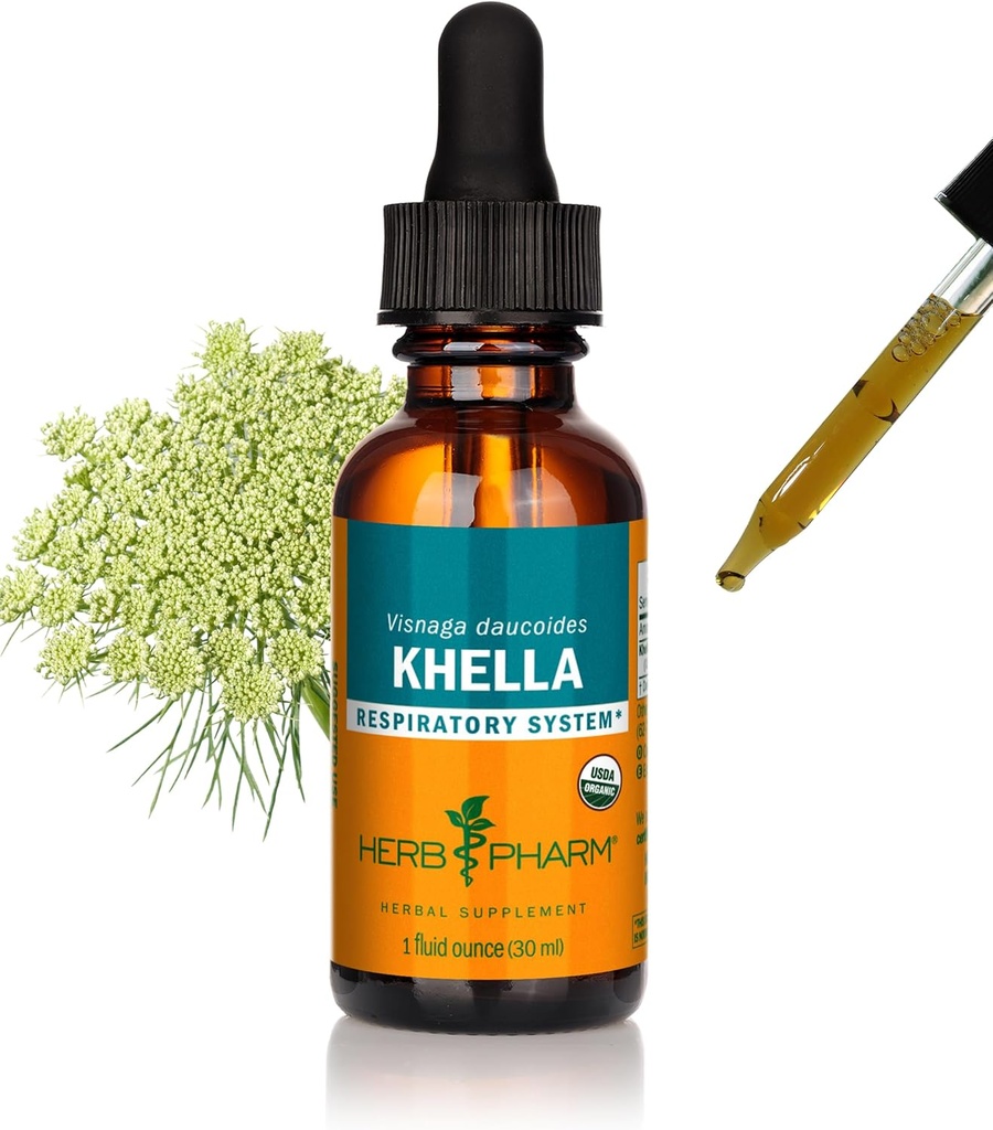 Herb Pharm Khella Ekstrak Cairan untuk Dukungan Sistem Repiratory - 1 Ounce (DKHELL01)
