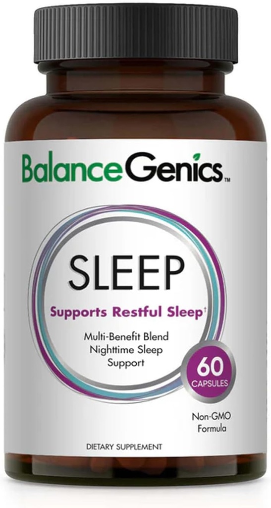 Sleep Formula (GABA) - Suplemen Suplemen Sehat & Relaxation & Restful Tidur - Sleep Aid dengan Suplemen Non-Habit - Bedtime Dukungan Kasules untuk Pria & Perempuan - 60 Capsules