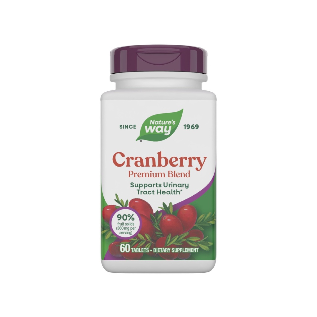 Nature 's Way Premium Blend Cranberry, Urinary Tract Health Support with Vitamin C, 60 tablet