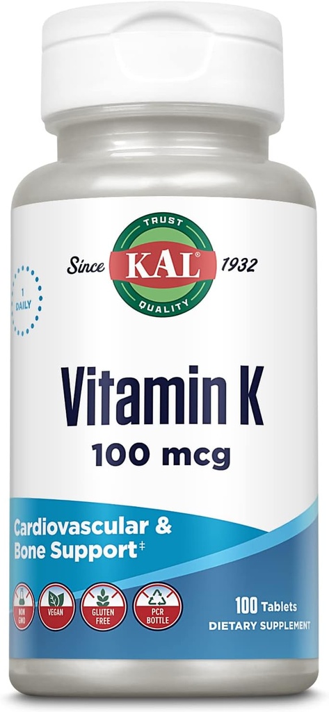 Kal 100 Mcg K1 Tablet, 100 Count